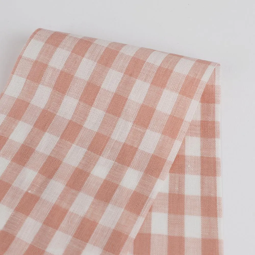 Gingham Linen - Vintage Blush