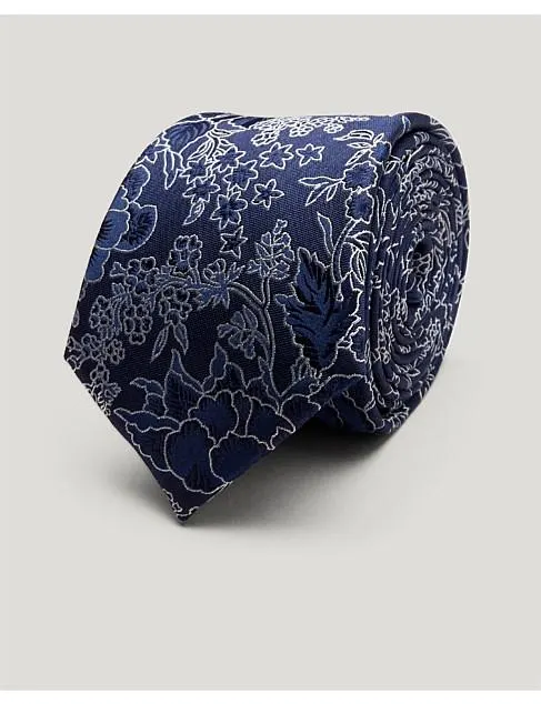 FLORAL JACQUARD SILK TIE