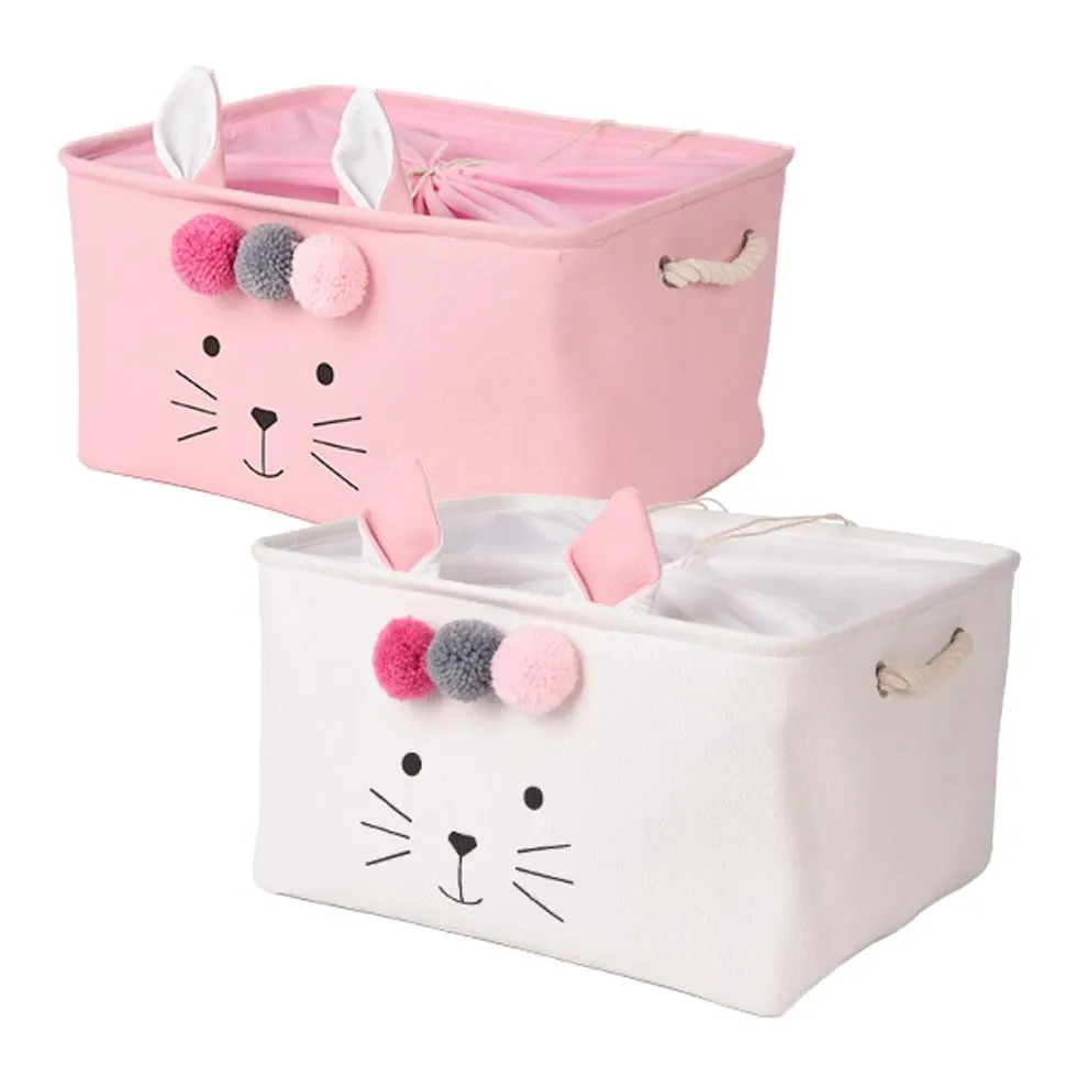 Kids Storage Basket with Bunny Ears 34cm