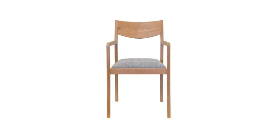 Hugo Dining Chair with Arms in Natural Oak