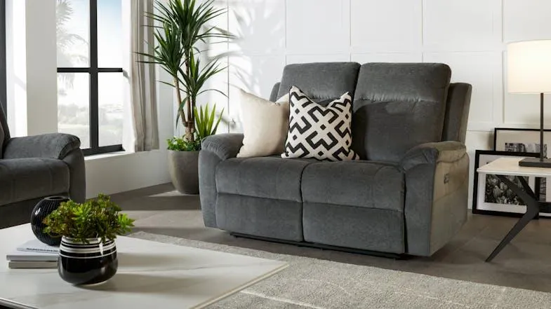 Luximo 2 Seater Fabric Electric Recliner Sofa