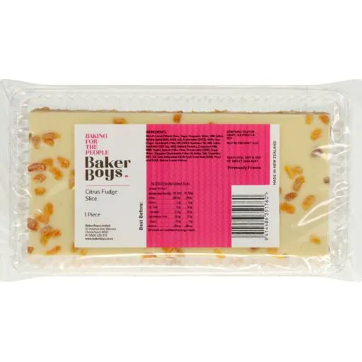Baker Boys Slice Citrus Fudge