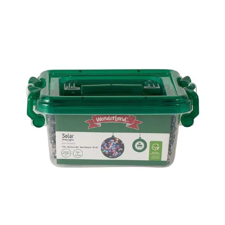 Wonderland Christmas Solar String Lights Multi-Coloured 11.9m