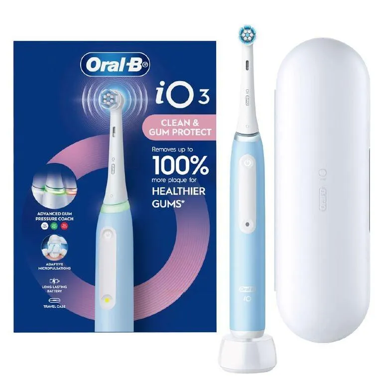 Oral-B iO3 Clean & Gum Protect Electric Toothbrush - Ice Blue