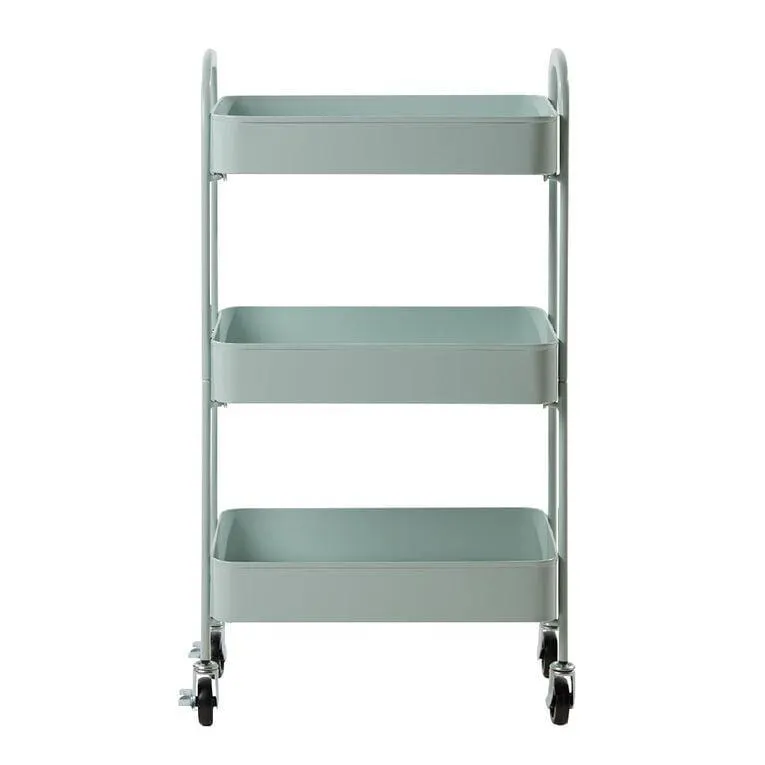 Living & Co Eva 3 Tier Metal Trolley Sage
