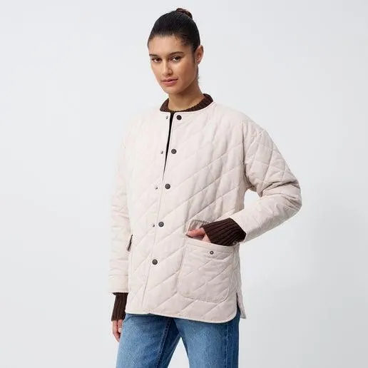 RPM Women's Quilted Jacket in Cream