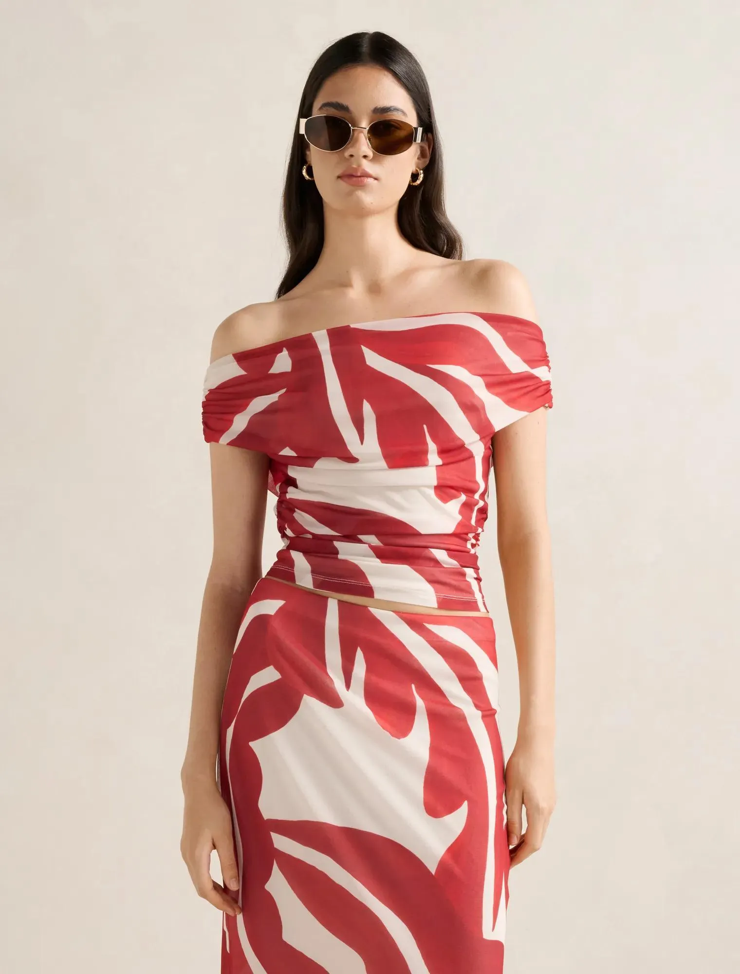 Mimi Off Shoulder Mesh Top