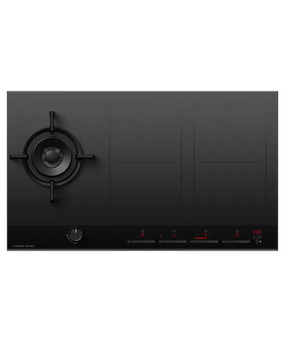 Gas + Induction Cooktop, 90cm, 1 Burner, 4 Zones with SmartZone