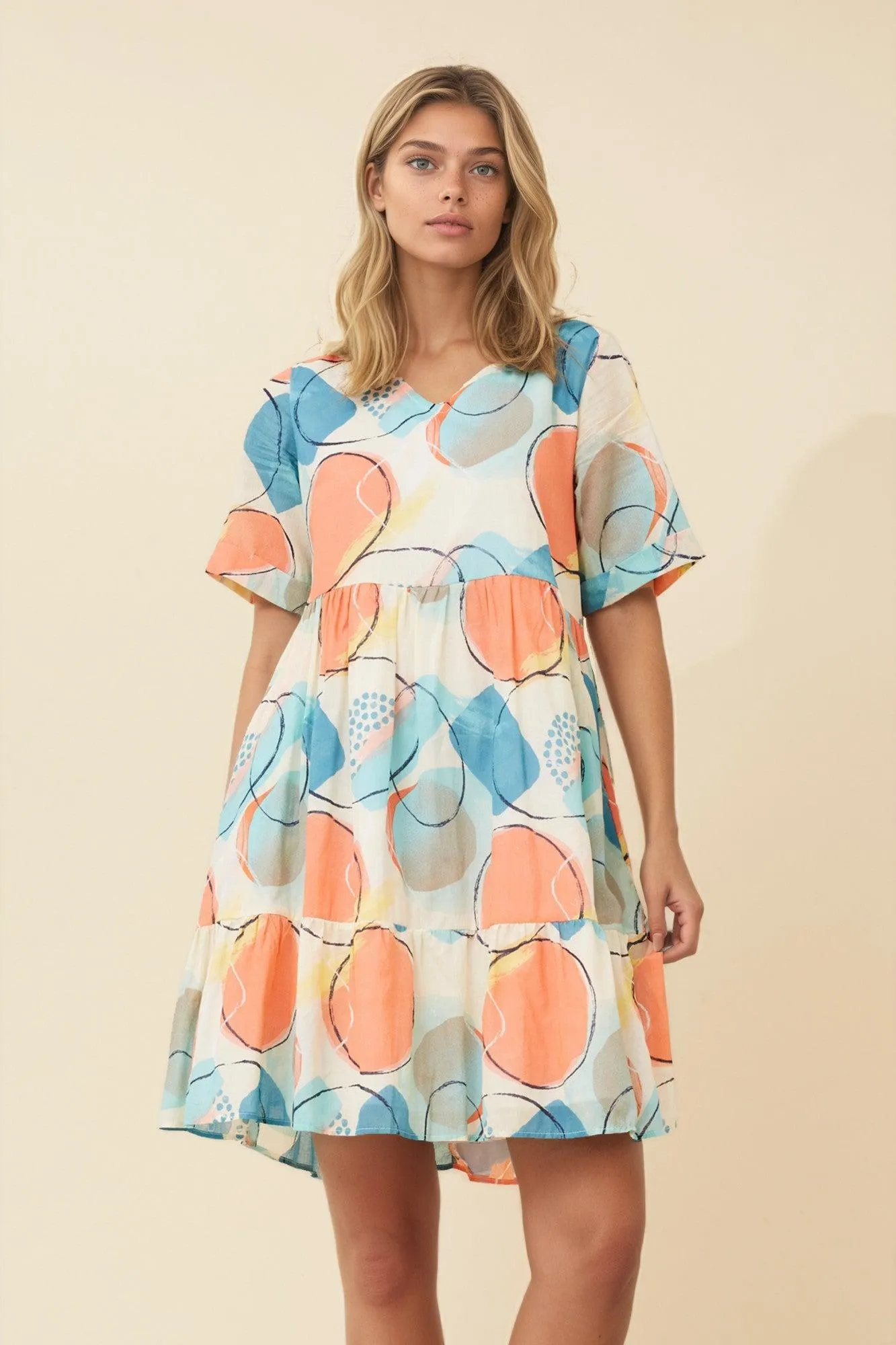 ISMAY ABSTRACT PRINT DRESS