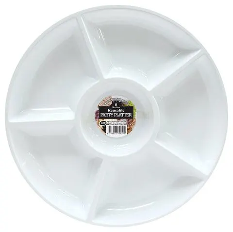 PARTY PLATTER REUSABLE 6 SECTION