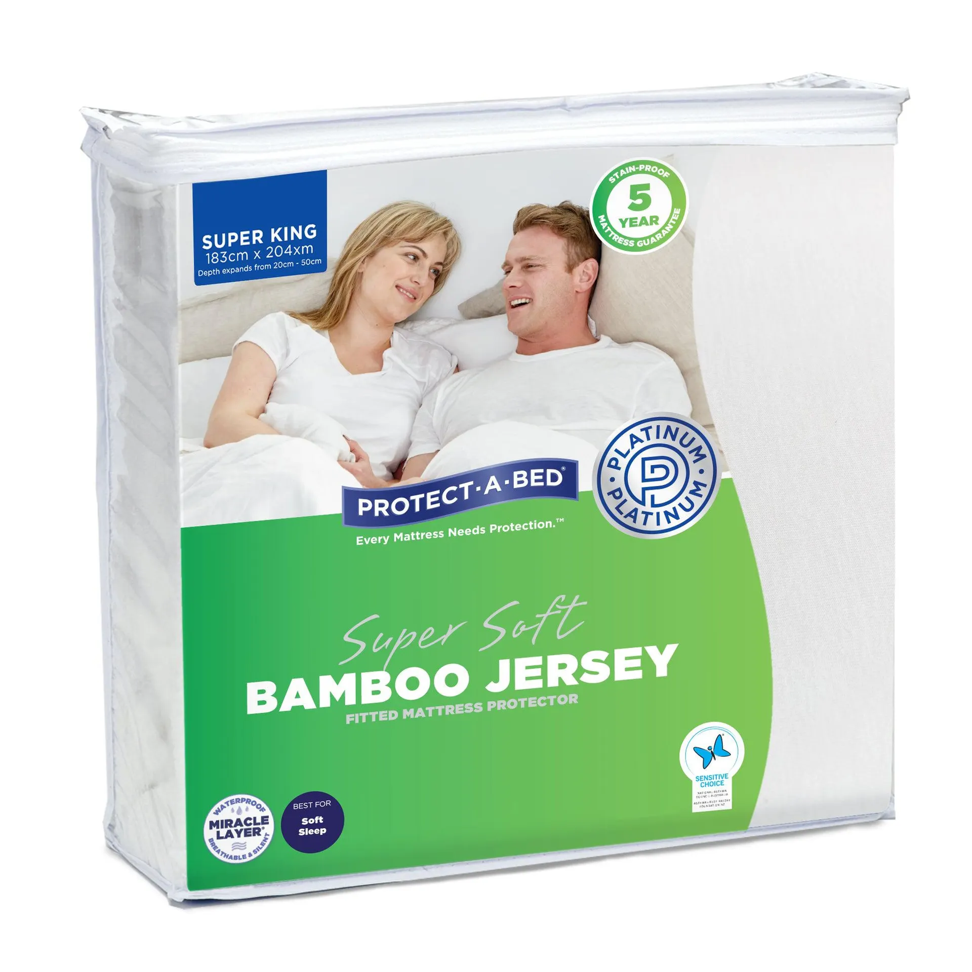 Protect-A-Bed Bamboo Waterproof Mattress Protector Super King