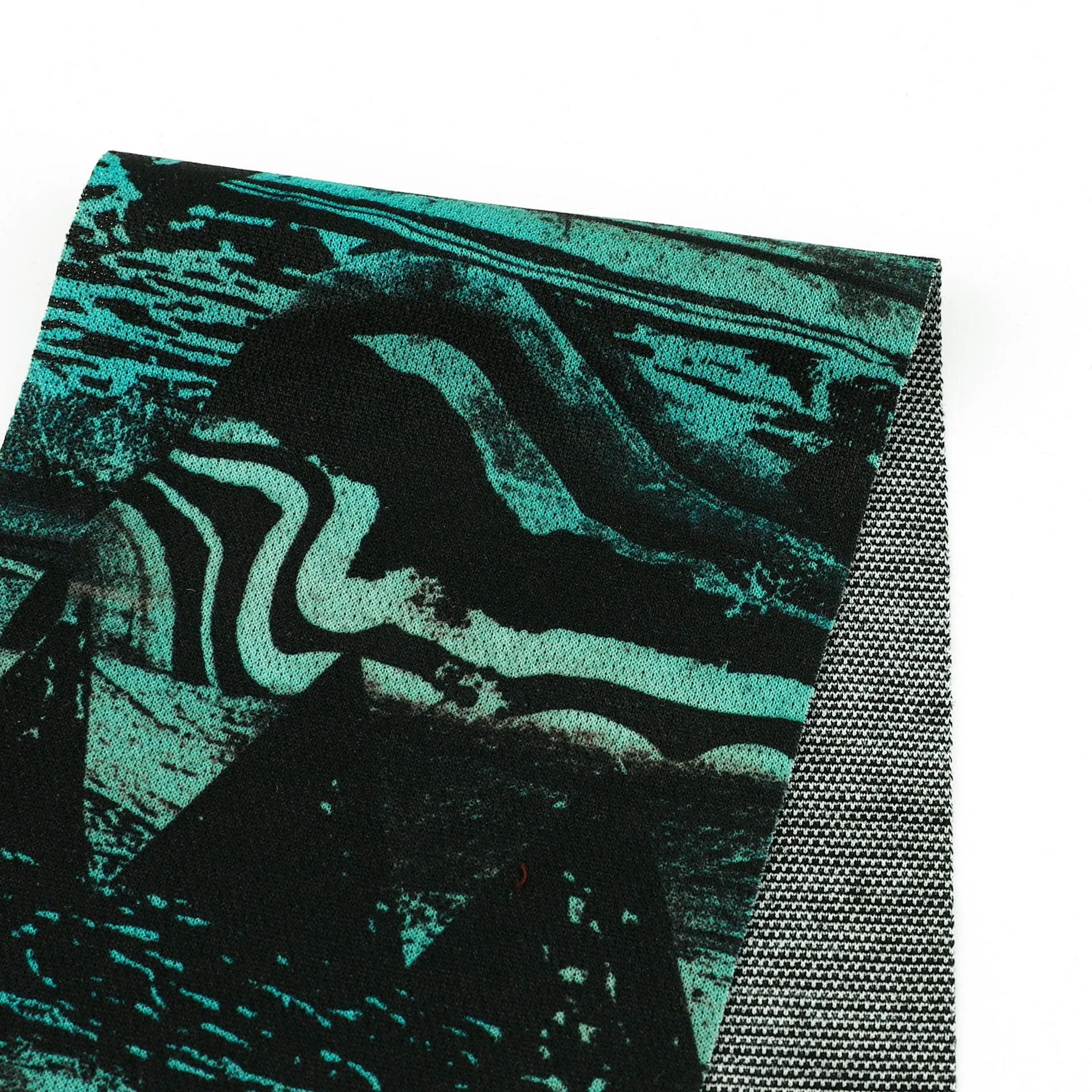 Strata Mountains Printed Poly / ZQ Merino - Jade