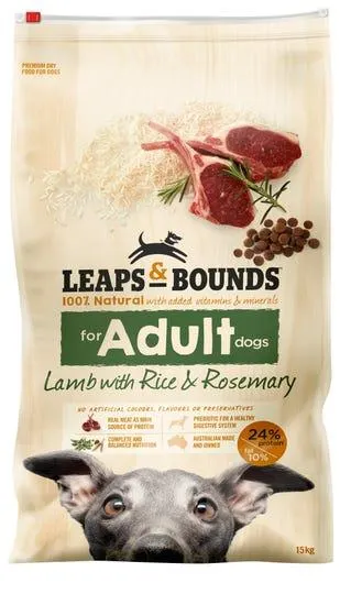 Leaps & Bounds Lamb And Rice Adult Dog Food 15kg