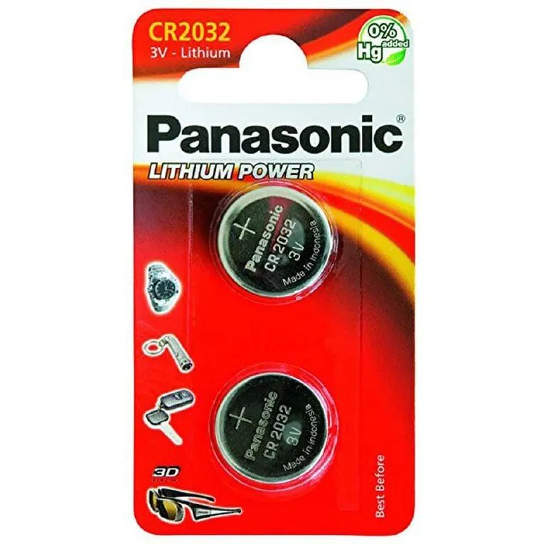 Panasonic 3V Lithium Battery (CR2032) - 2 Pack