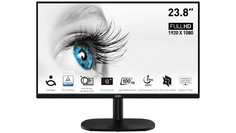 MSI Pro 23.8inch MP245V 100HZ Monitor - Black