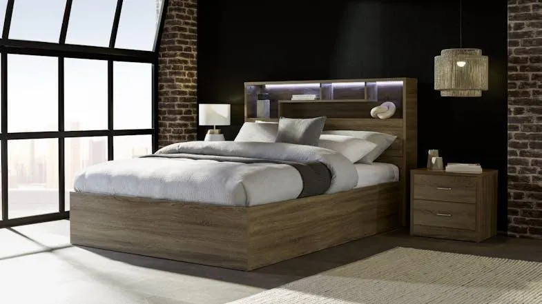 Dream Medium Queen Mattress with Edge Queen Gas Lift Storage Bed Frame