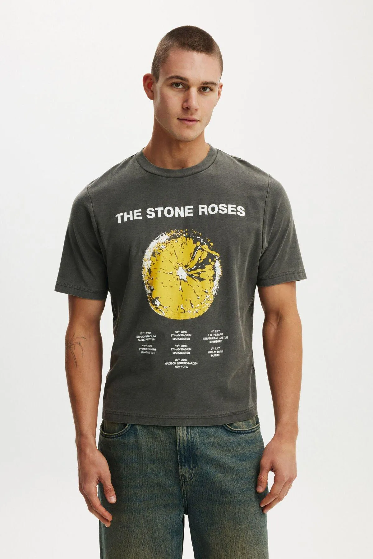The Stone Roses Cropped Fit Music T-Shirt