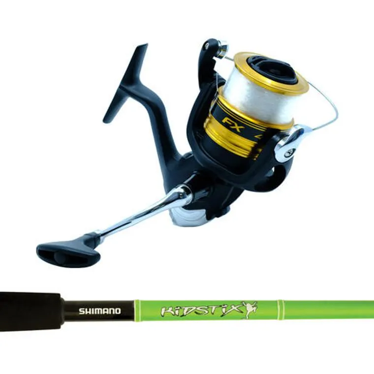Shimano FX2500 FC & Kidstix 3'5" 3-5kg Spinning Combo Green