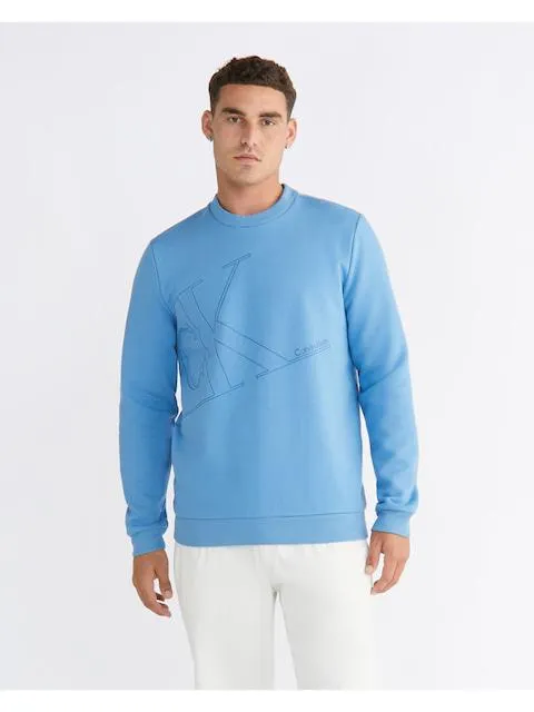 Calvin Klein Graphic Crew Sweat In Cynaeus