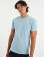 Organic Crew Neck Basic T Shirt in Glacier