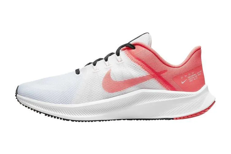 Nike Women's Quest 4 Running Shoes (White/Magic Ember/Black/Light Soft Pink, Size 8.5 US)