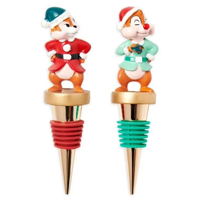 Chip 'n Dale Holiday Bottle Stopper Set, 2 Pieces
