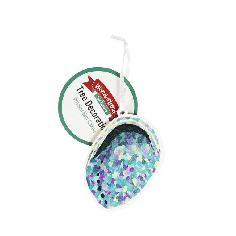 Wonderland Fun Festive Paua Christmas Tree Decoration