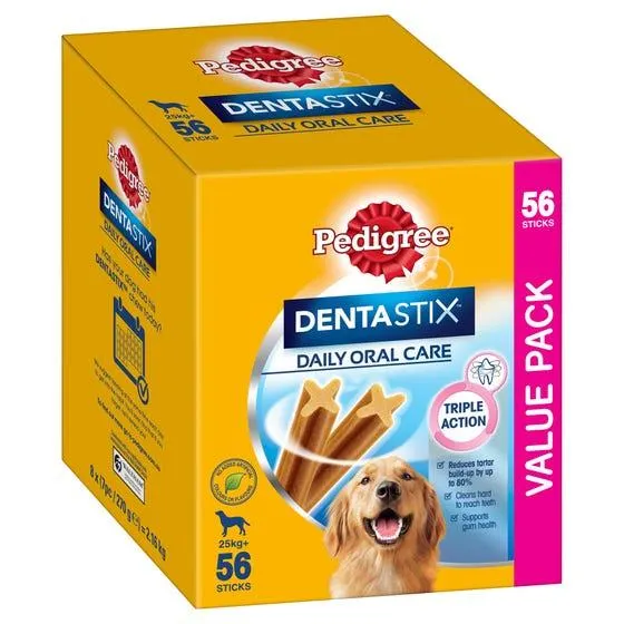 Pedigree Large Breed Dentastix 56 Pack Dog Treats