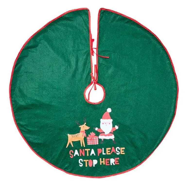 Wonderland Joyful Tidings Christmas Tree Skirt 110cm