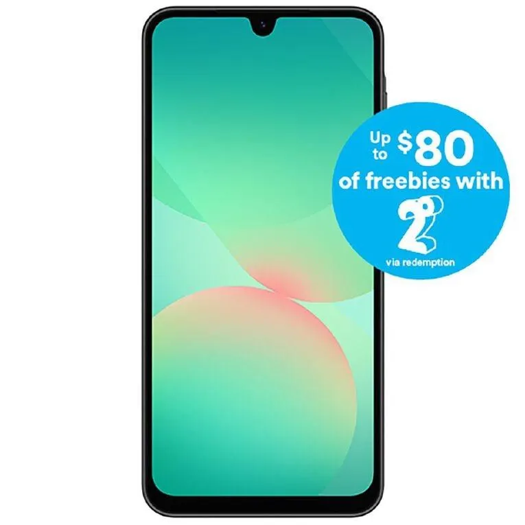 Samsung Galaxy A26 5G 128GB with 2degrees SIM Bundle -Black