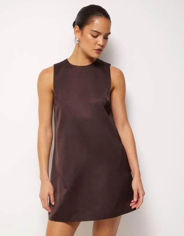 Nori Satin Shift Mini Dress