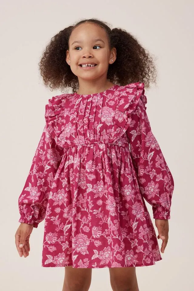Courtney Ruffle Long Sleeve Dress