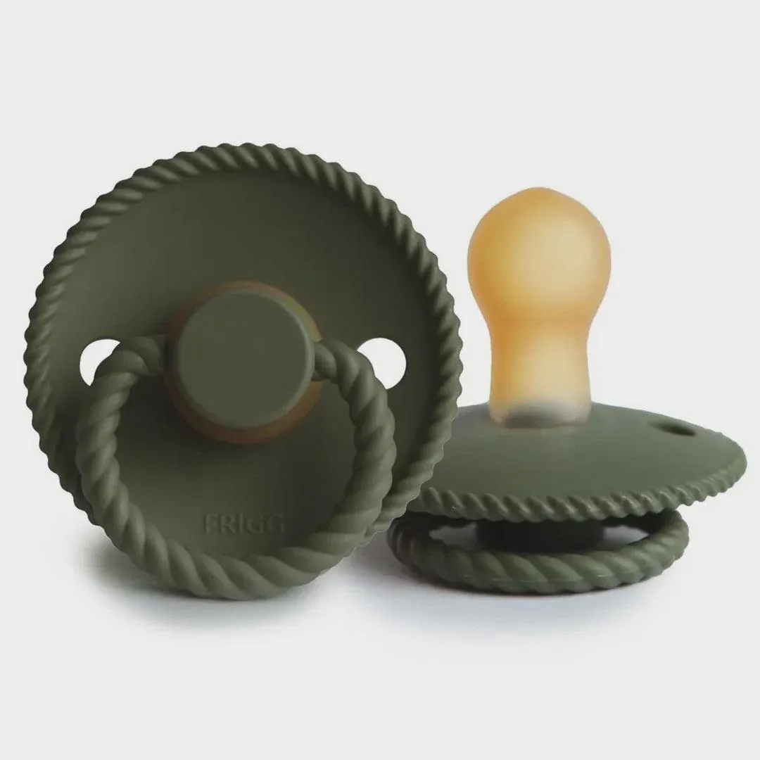 FRIGG LATEX PACIFIER - ROPE OLIVE