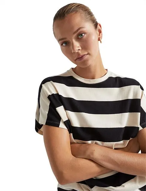 STRIPE BATWING TEE