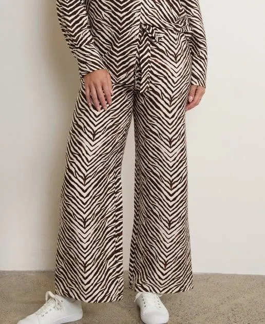 Women's Textured Tie Waist Pants