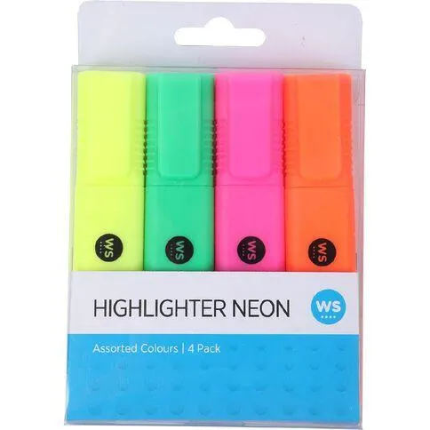WS Highlighters Neon 4 Pack