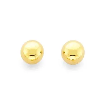 9ct, 5mm Ball Stud Earrings