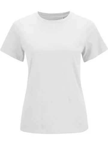 Women's Fav Crew Neck Cotton Tee in White