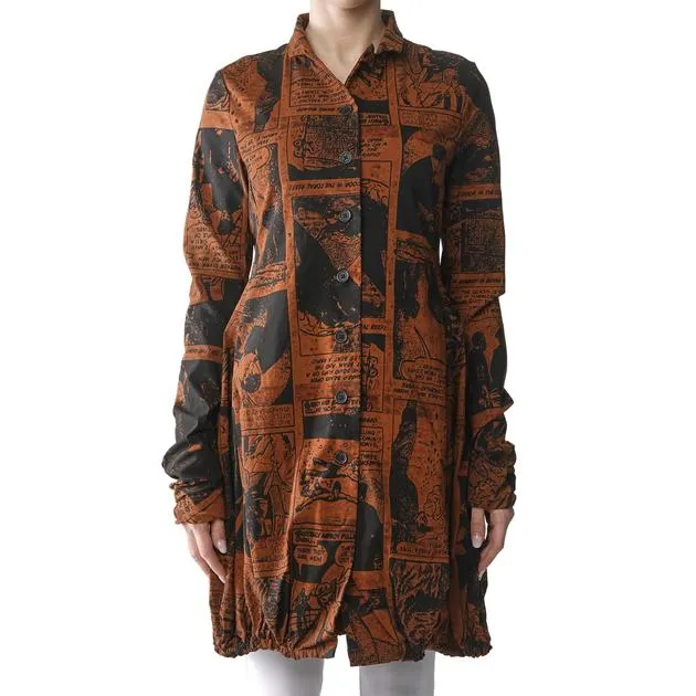 Rundholz Comic Print Mid Length Jacket