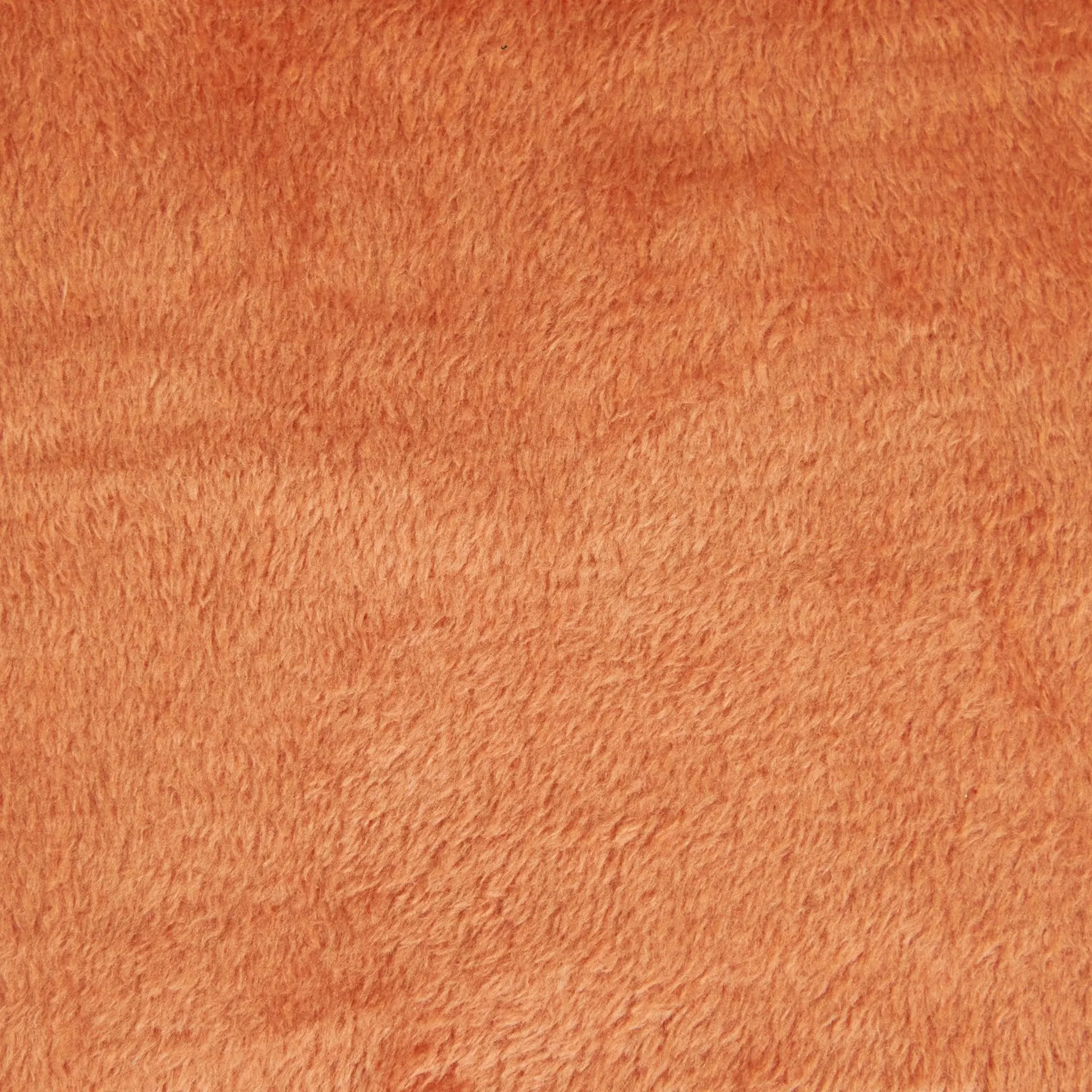 Coral Fleece Plain Fabric, Orange- Width 155cm