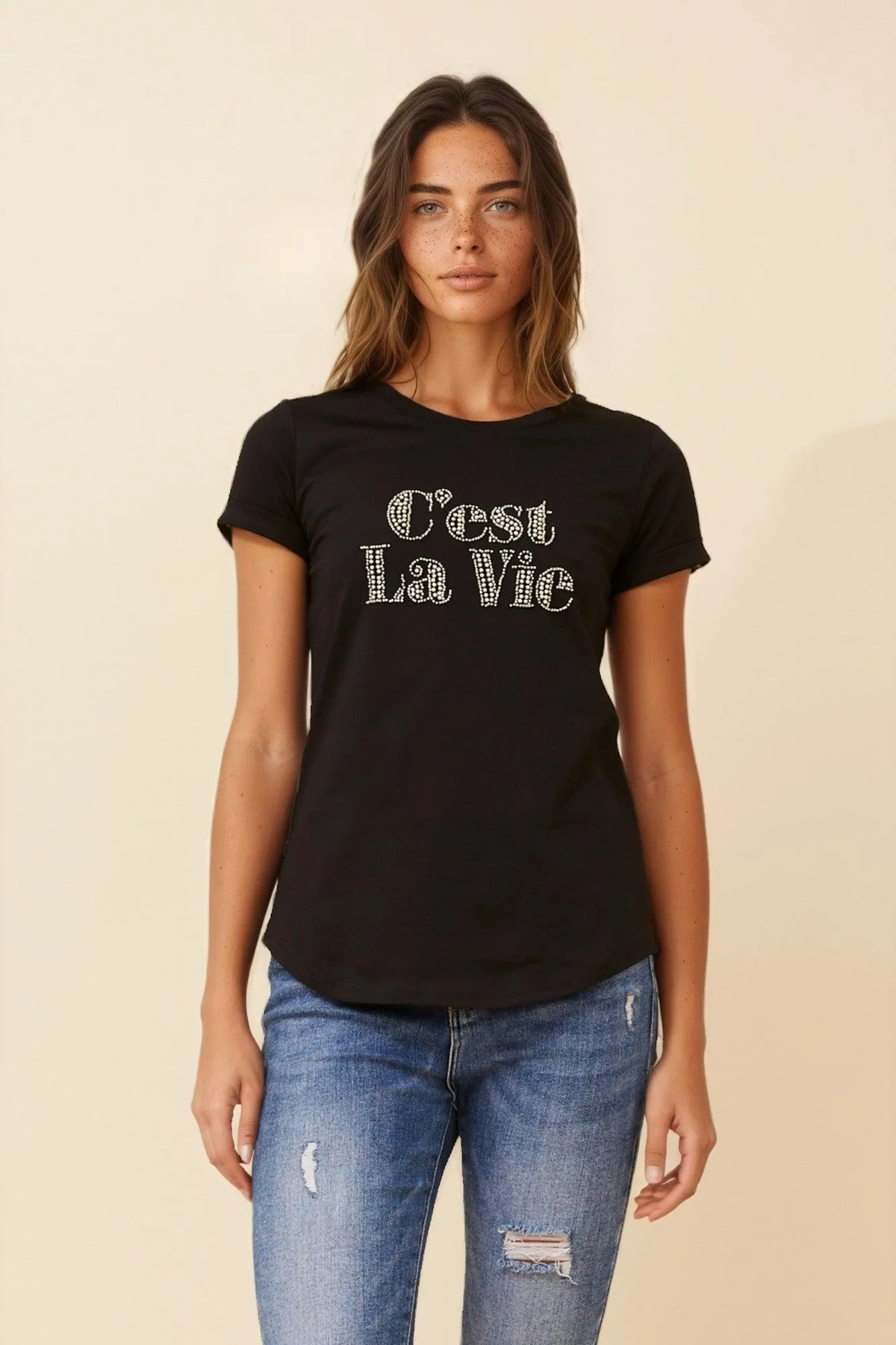 ASTRA EMBELLISHED TEE