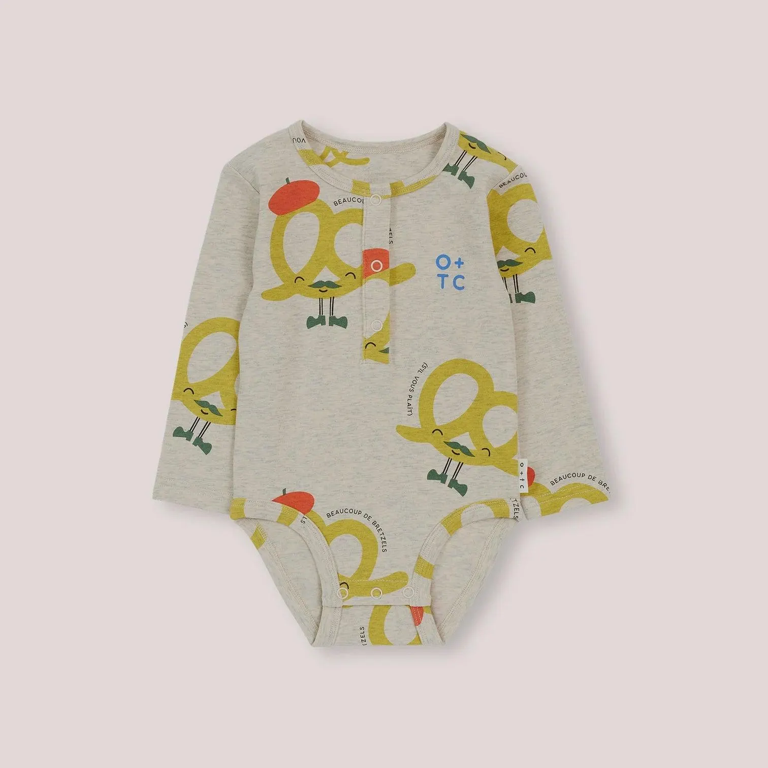 OLIVE AND THE CAPTAIN - MONSIEUR PRETZEL LS BODYSUIT
