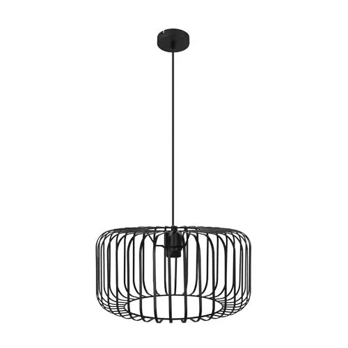 Bilbao Matt Black 45Cm 1 Light Pendant