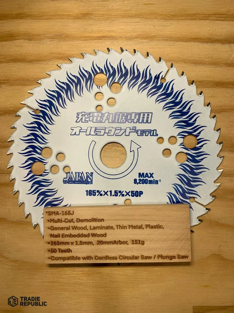 Chippie Chop Tip Saws Skilly Blade 165 x 1.5mm 50T Demolition / Multi Use