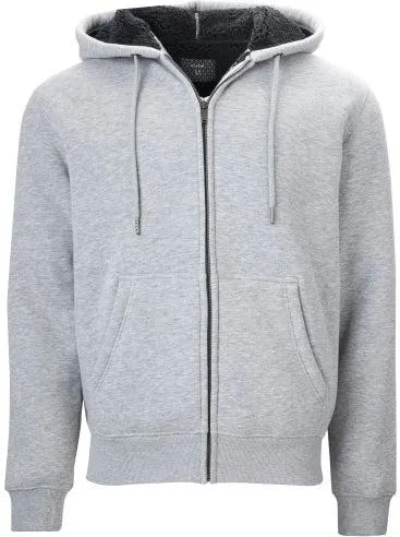 Men's Sherpa Hoodie in Grey Marl