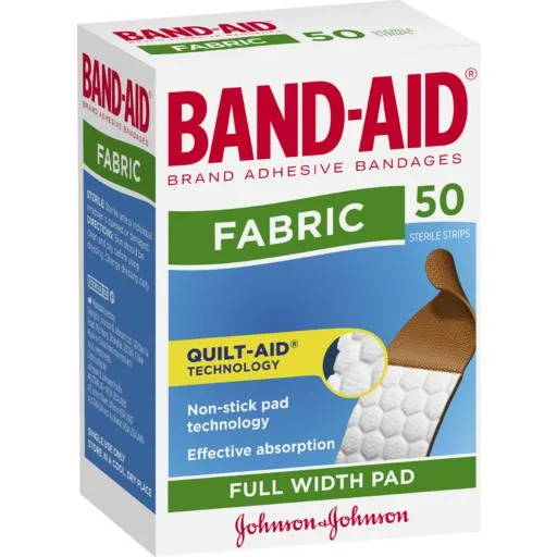 Band Aid Strips Fabric 50 Pack
