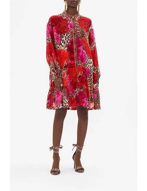 HEART LIKE A WILDFLOWER TIERED SHIRT DRESS