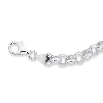 Sterling Silver 20cm Round Belcher Bracelet