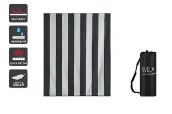 Ovela Sand Free Beach Towel (Charcoal, 200 x 80cm)