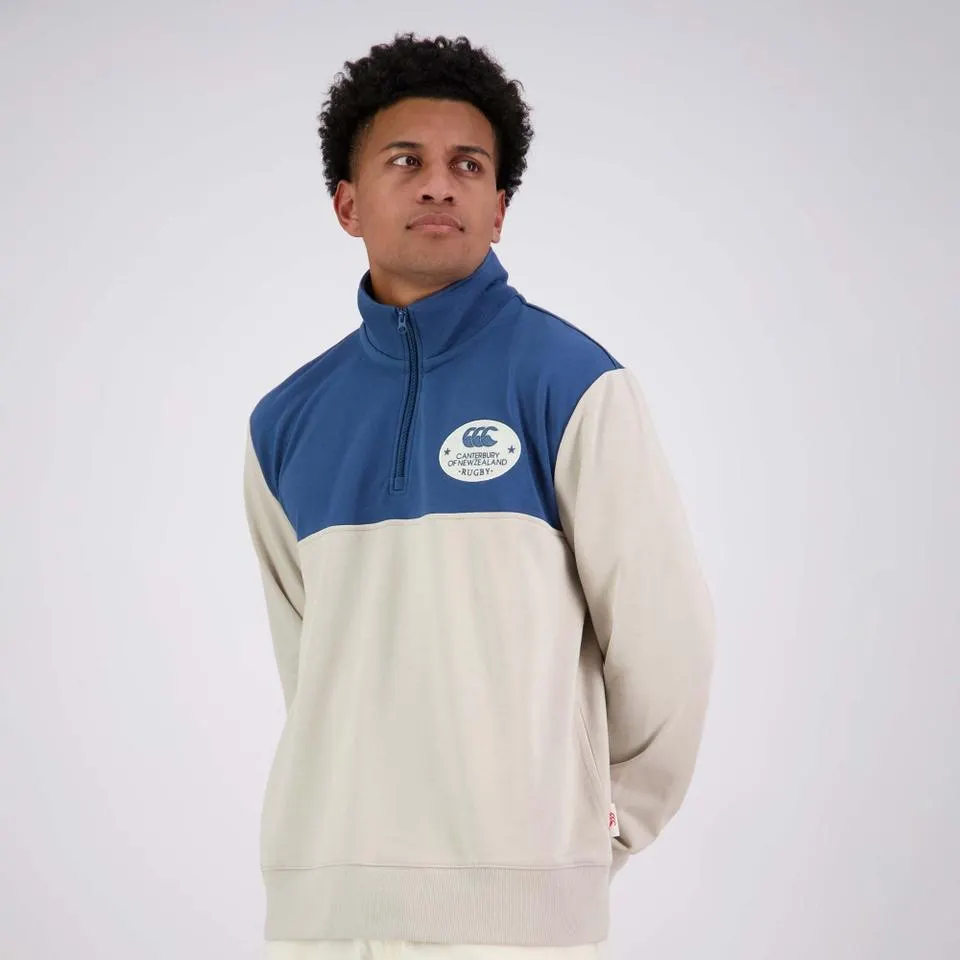 MENS CCC QUARTER-ZIP SWEATER SILVER